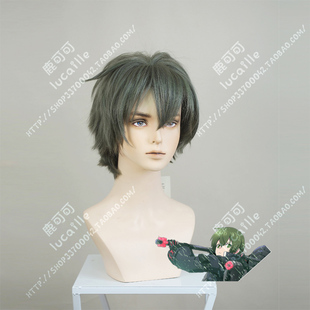 绯红结系 鲁卡崔佛 旧苔色蓬松爆炸男女万用cos假发游戏cosplay