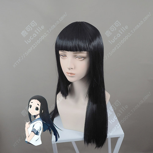隐瞒之事后藤姬黑60cm公主切全头套长直发自然cos女cosplay假发