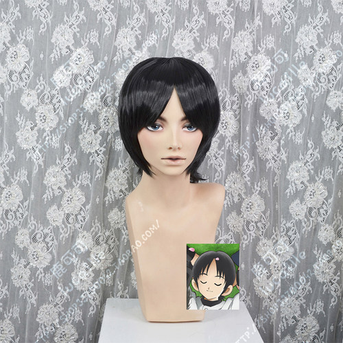 MIX 立花走一郎 黑色发尾加长短发日常男款cosplay假发