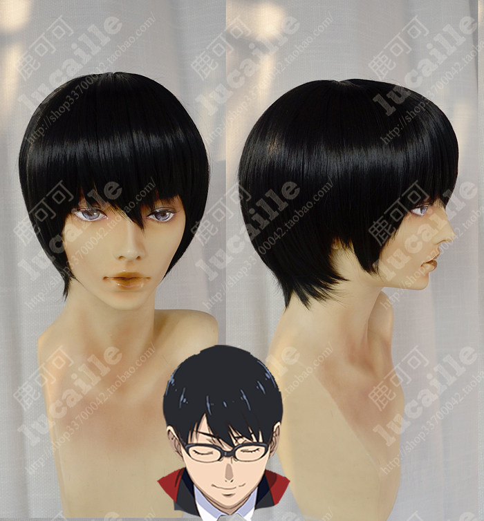 Bet on Tianfeng glasses black Short hair cos Wigin the Play mode/Anime/Periphery/cos/Board games ,  Cosplay Apparel/Props/Service ,  COSPLAY Fitting/Props/Doll clothes  category - from Buy2taobao.com to provide professional Taobao agent buy service