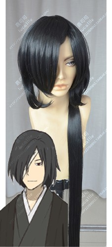 夏目友人帐 的场静司 收脸短发+接发条一米黑色 动漫cosplay假发