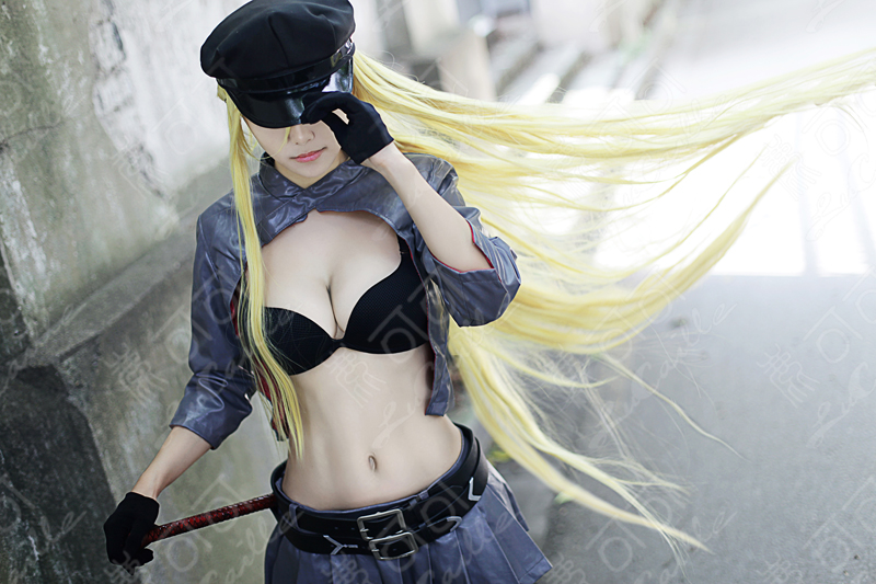 野良神毘沙门天威娜贵族金120cm直发女王造型cosplay假发