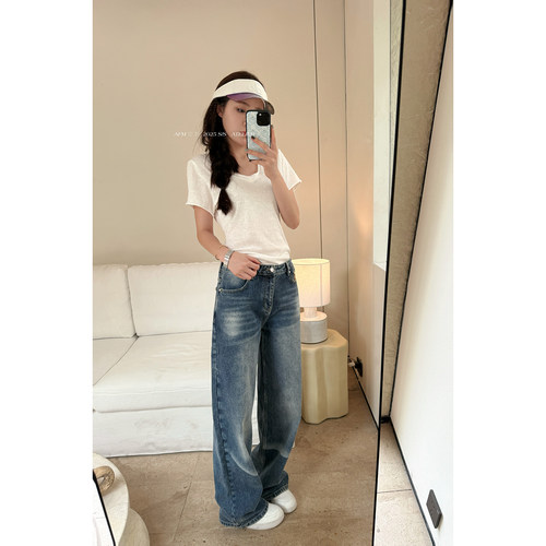 复古时光机超chill牛仔裤