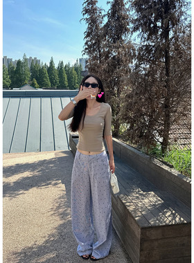 自留 可松弛慵懒也可时髦腔调的山茶花条纹裤 薄款AFM定制松弛感