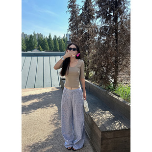 薄款 山茶花条纹裤 AFM定制松弛感 可松弛慵懒也可时髦腔调 自留