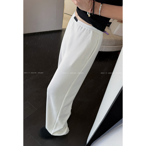 凉凉软糯休闲垂感宽松直筒裤