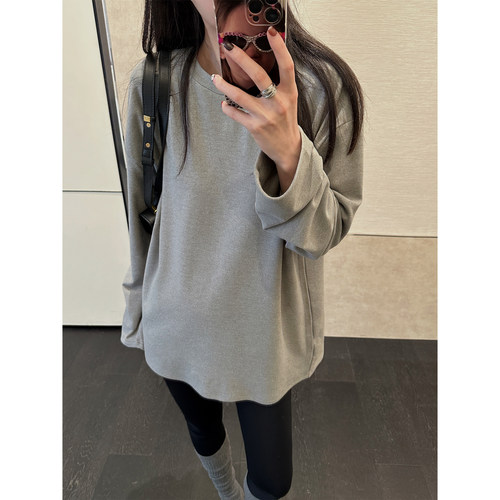 绒感长袖T恤加厚通勤长袖