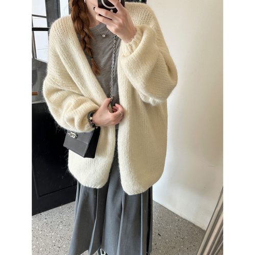 温柔大姐姐的慵懒感针织开衫