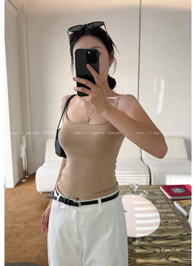 自留3色的好版型修身内搭百搭可拆卸胸垫吊带 直接漫画胸！夏外穿