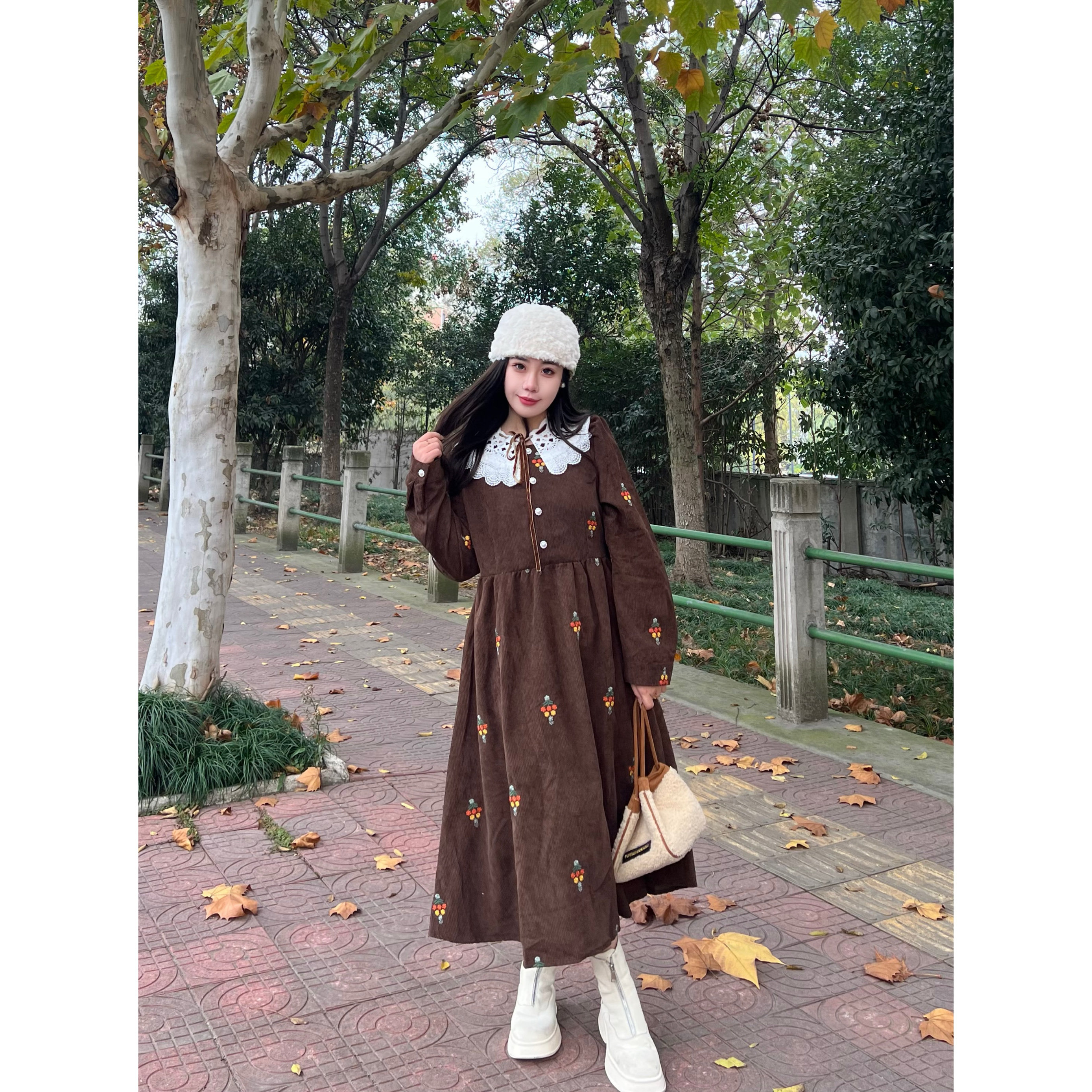 氛围感复古清新连衣裙