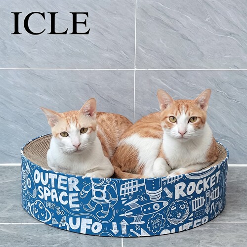 icle益蔻瓦楞纸猫抓板猫窝一体