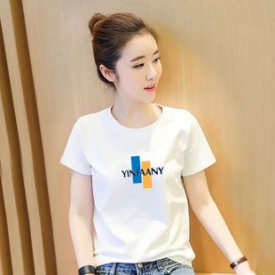 t恤女夏季 高品质100%纯棉短袖 设计感小众显瘦气质内搭体恤上衣ins