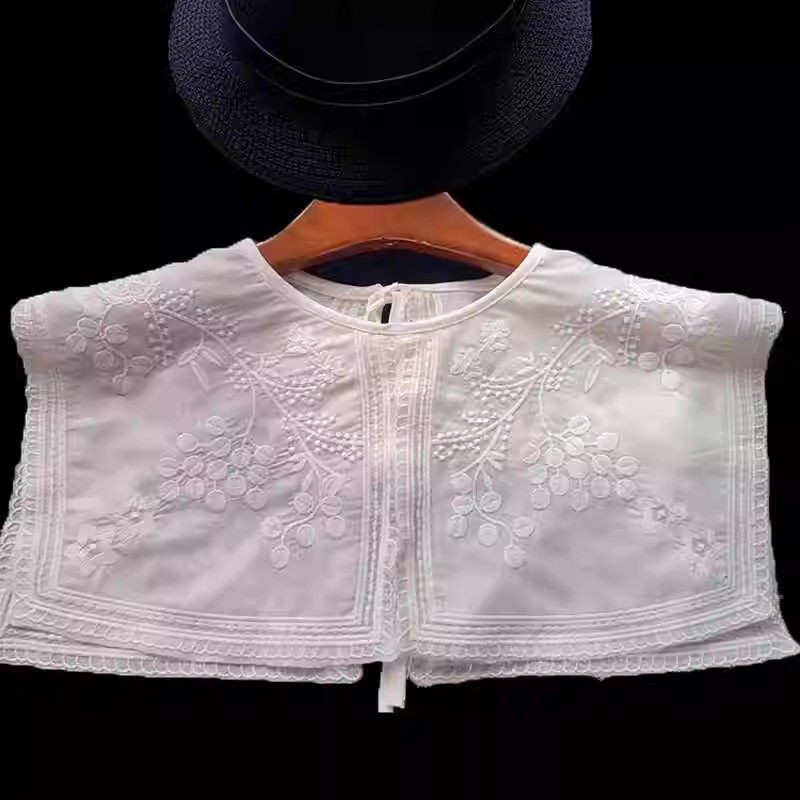 森系蕾丝花边领口装饰领假领子女夏季配裙子的领子外搭披肩假衣领