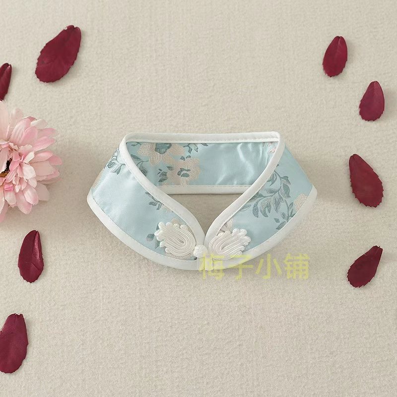 新中式国风遮疤假领子旗袍领装饰