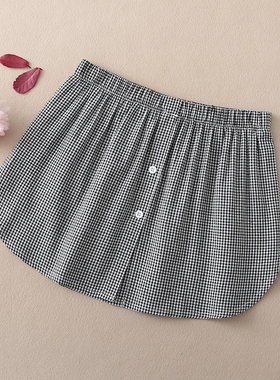 搭配卫衣女内搭打底遮胯半身裙叠穿神器屁帘遮屁股黑白格子假下摆