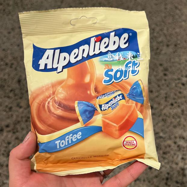 意大利原装进口有机阿尔卑斯太妃糖糖果 焦糖味100g休闲零食小吃