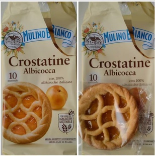 现货 意大利mulino bianco杏子/巧克力酱馅饼点心甜品10个装400G