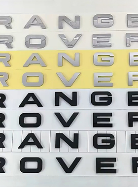 适用于路虎车标RANGEROVER机盖字母标极光揽胜运动版前后英文标志