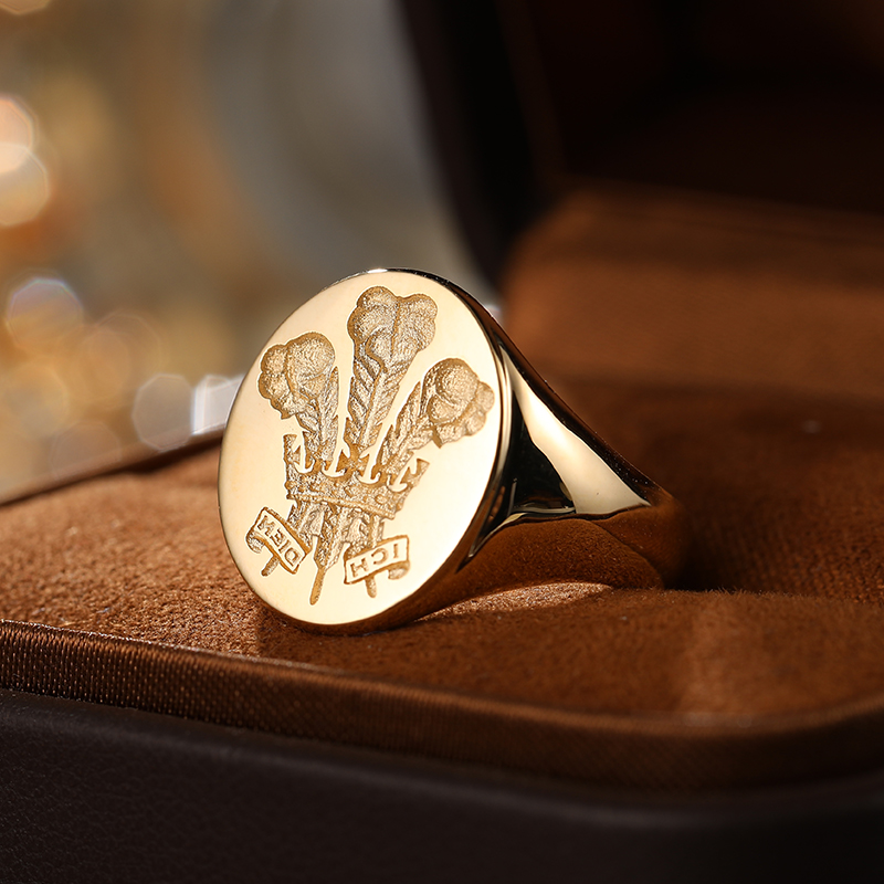 欧洲皇室家族徽章男戒指复古时尚