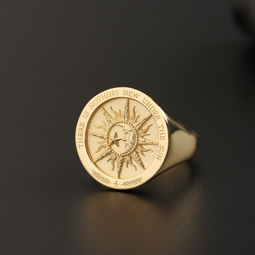 太阳底下无新事创意纯金轻奢戒指