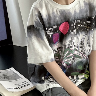 新品 25年柏家HO 灰黑圆领T恤 2110 码数足