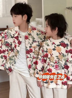 新款 欧bao 帅气花朵印花牛仔外套 卫衣，码数足63154 67363