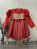 福利 单 不退不换 维家小卡 红色网纱连衣裙 特价 756