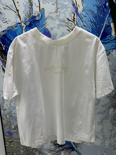 新品 25柏家HO 米白圆领T恤 2086