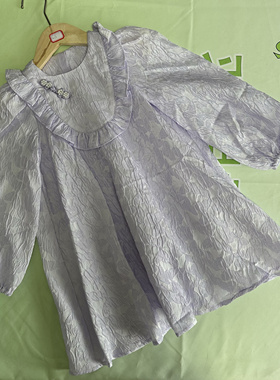 宝儿w紫色珍珠盘扣新中式国风连衣裙，纯棉里衬，0978