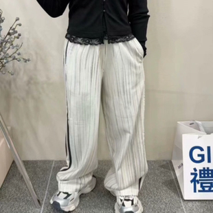 25年Fa语剪吊牌中性款奶油杏色针织长裤，毛圈面料，6635