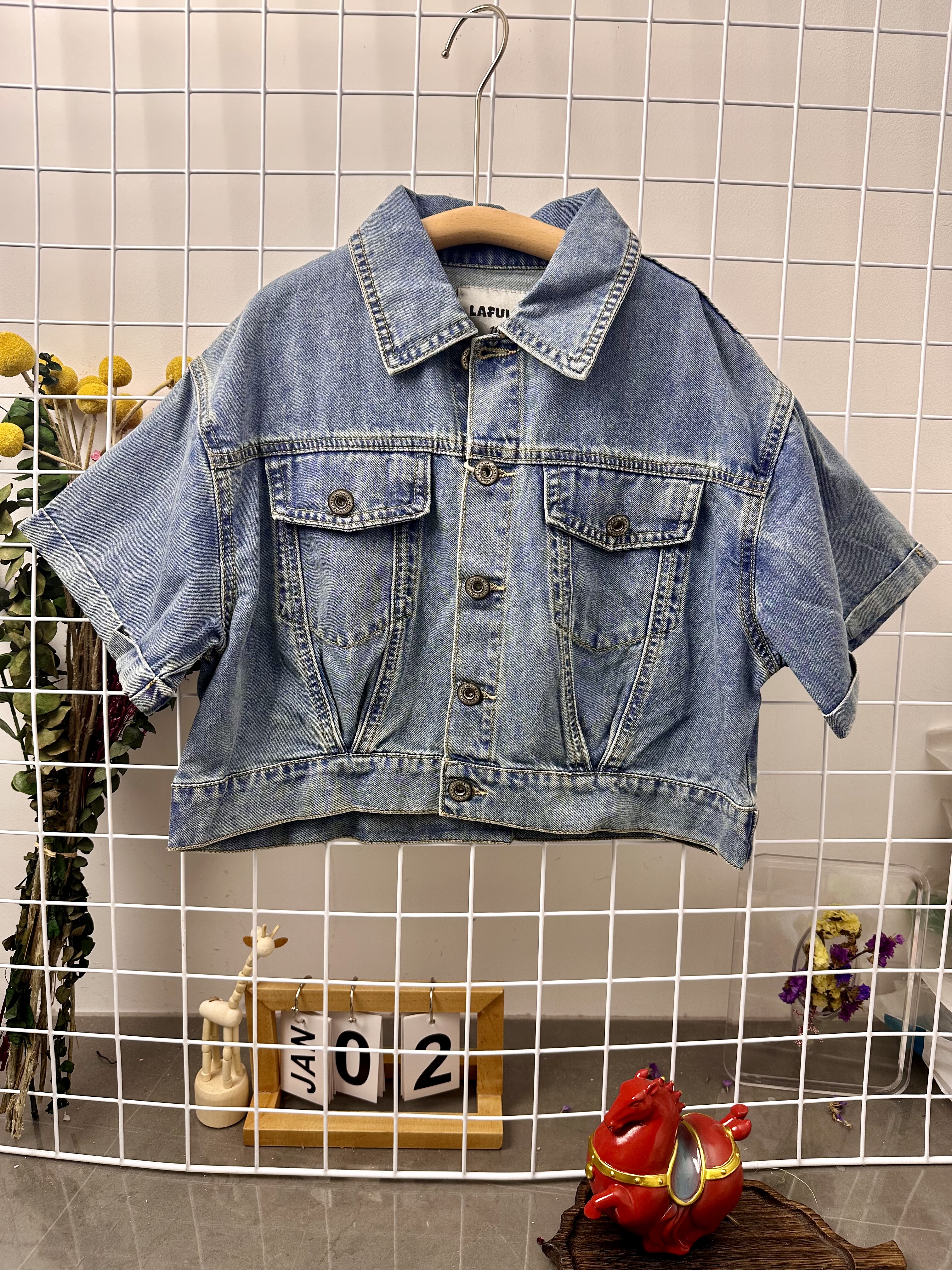 新 啦fu莱 春 牛仔中袖外套 2632,童装/婴儿装/亲子装,儿童牛仔外套,淘宝优惠券,粉丝福利购,淘宝优惠卷