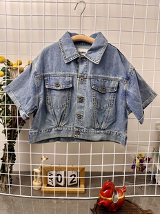 新 啦fu莱 春 牛仔中袖外套 2632