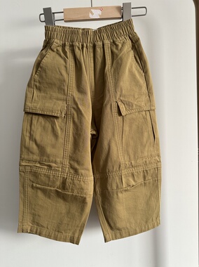 新款 欧bao小童男童卡其色工装裤，休闲裤，36052