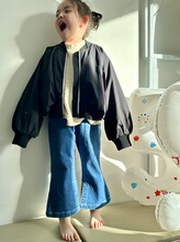 D品剪吊牌么家女宝黑色夹棉外套，短款，码数足可配亲子，0517