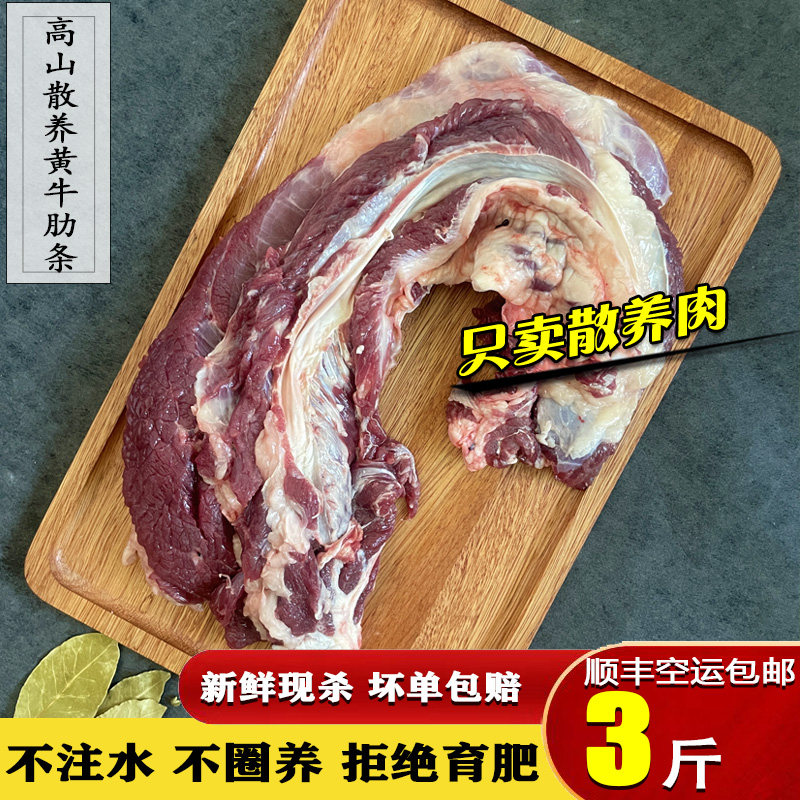 正宗黄牛肉牛肋条肉重庆高山农家散养土黄牛牛肉牛肋排牛肋条肉