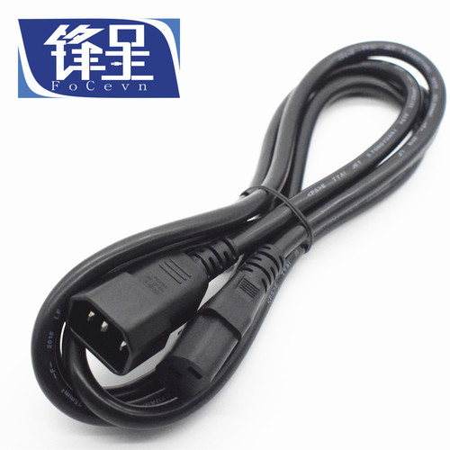 彩显 电源延长线PSE认证对插线 品字尾加长线C13-C14公对母1.8米