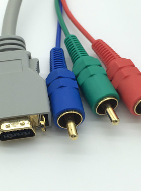 定做 CN14P D端子-3RCA连接线 CN14P公对3色差 D端子转色差1.5米