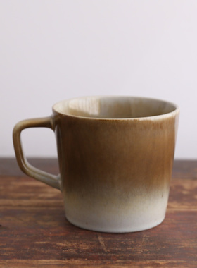 外贸原单出口窑变渐变复古水墨陶瓷马克杯牛奶咖啡茶杯子500ML