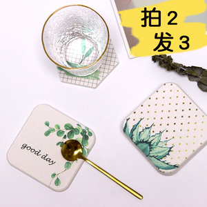 硅藻泥吸水杯垫