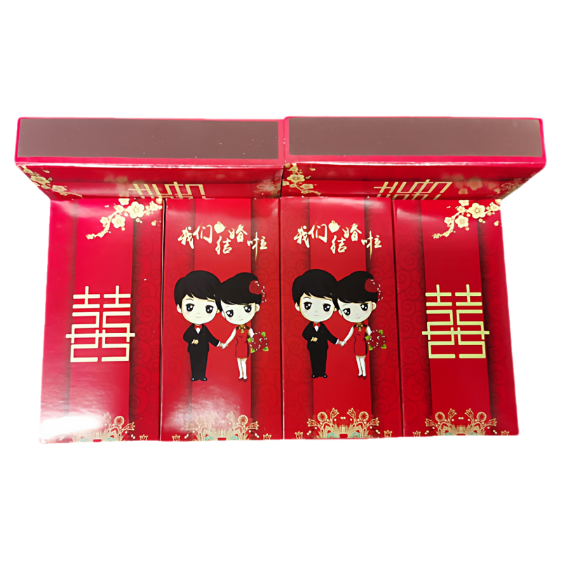 结婚大盒红杆火柴家用复古双喜点烟一次性婚庆洋火安全火柴火材户