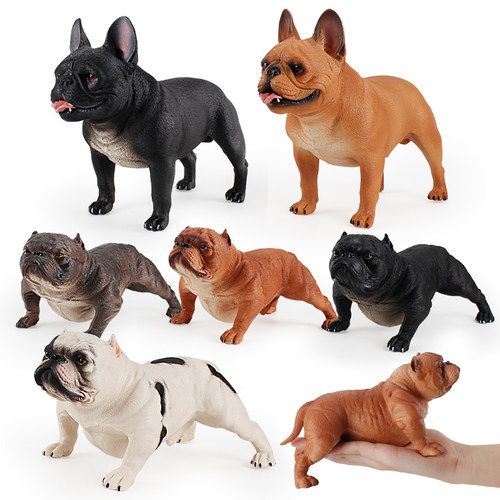 大号法国斗牛犬模型仿真动物玩具