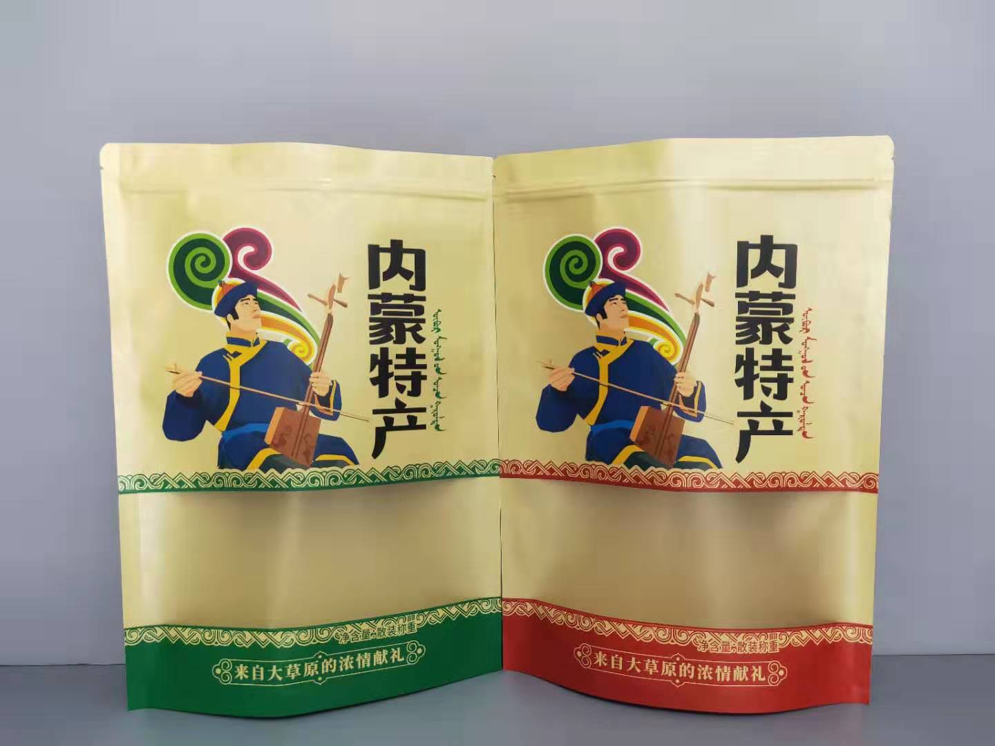 新款内蒙特产包装袋风干牛肉开窗纸袋抽真空袋奶食品包装定制批发
