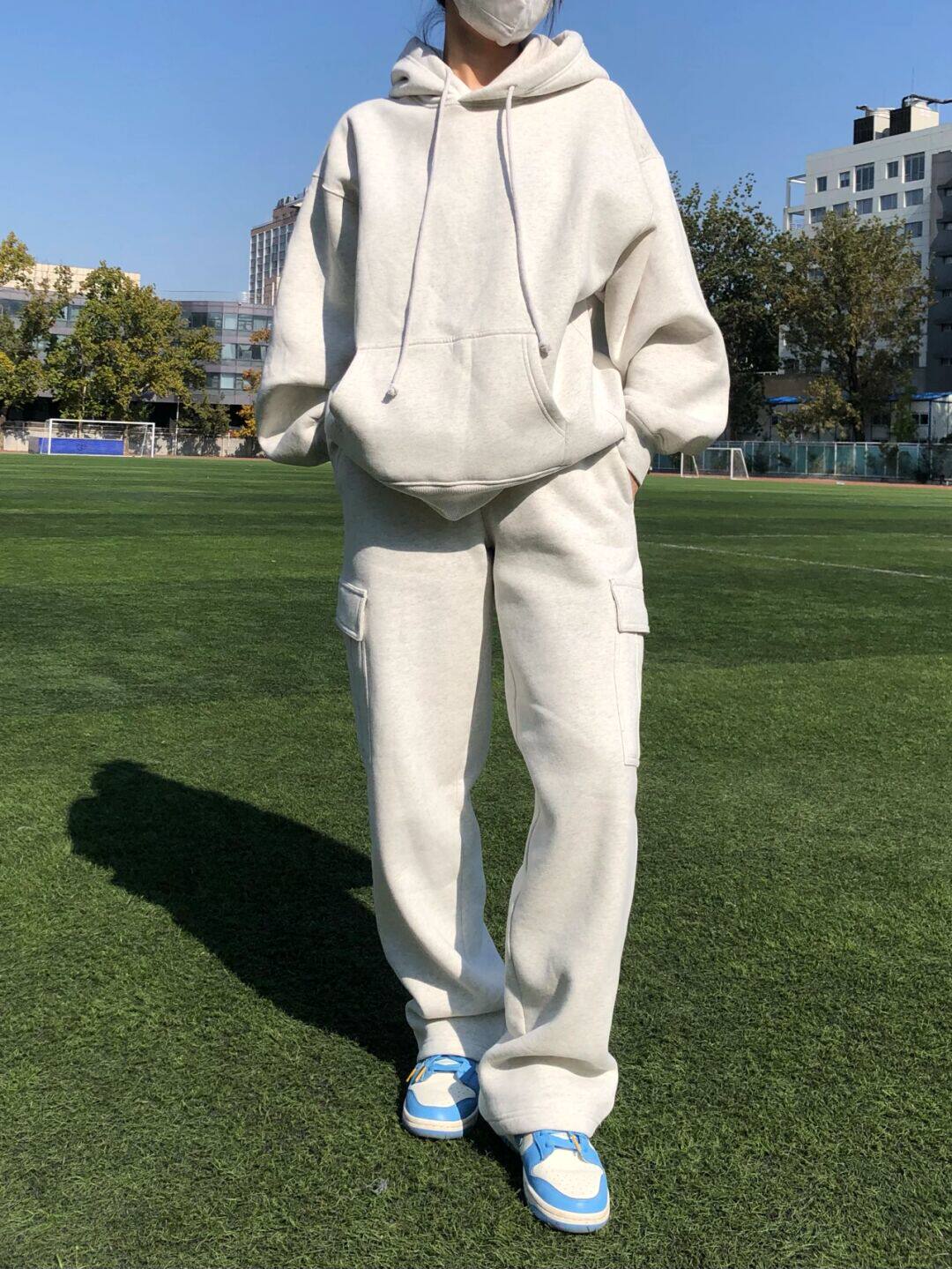 秋冬季宽松卫衣运动服套装女休闲显瘦炸街BF工装裤学生跑步两件套