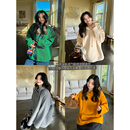 高端棉柔加绒加厚半高领双扣设计连帽保暖休闲百搭卫衣 安妮森林