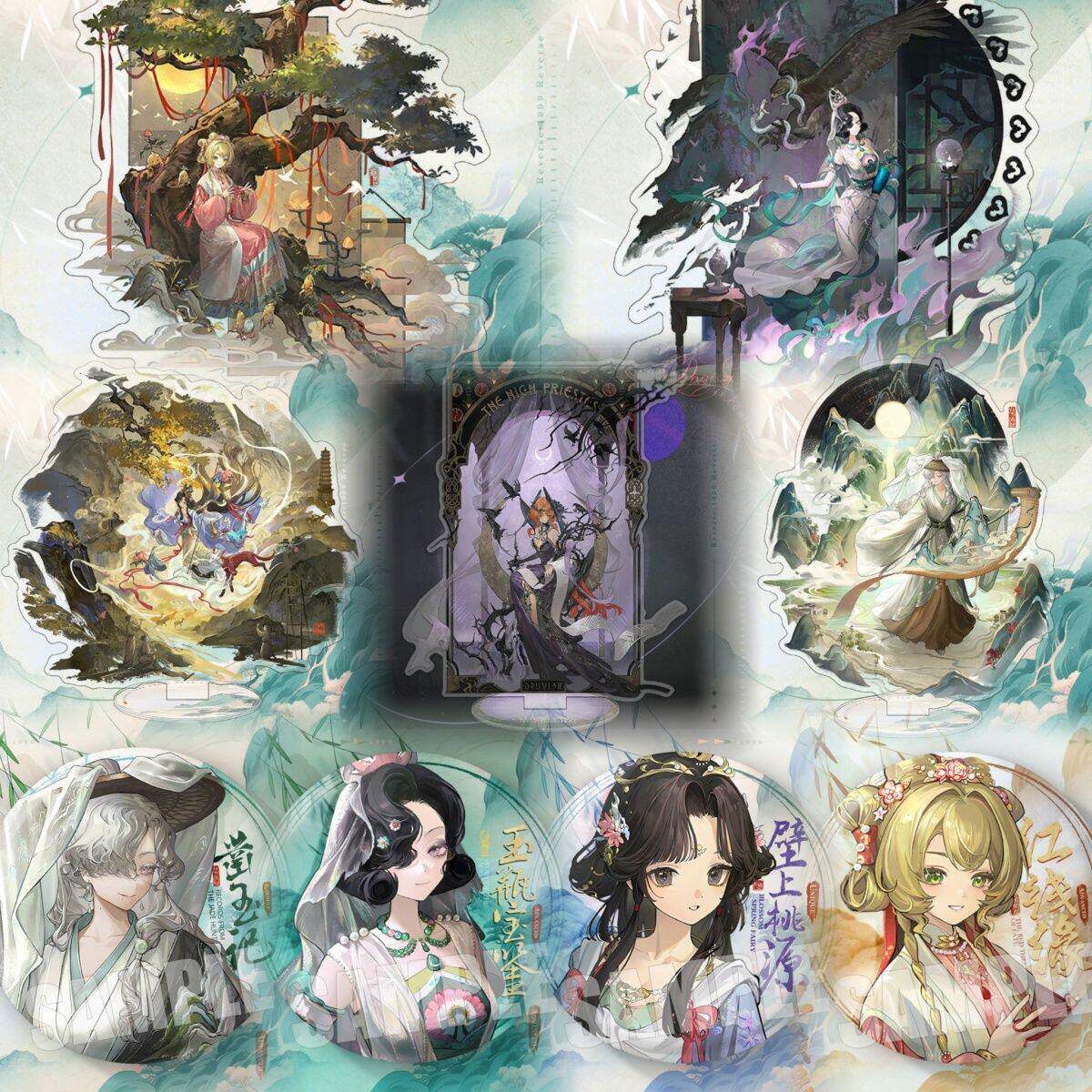 重返未来曲娘璧上桃源北方哨歌蓝手帕槲寄生立牌75mm双闪徽章挂饰