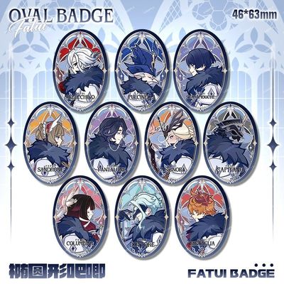 元申愚人众执行官达达利亚多托雷阿蕾奇诺周边椭圆双闪徽章吧唧