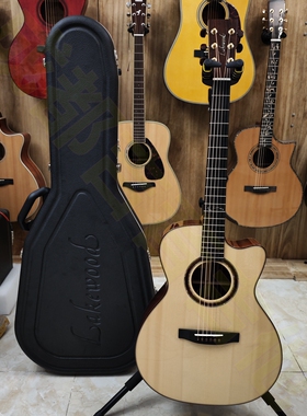 德国手工全单吉他Lakewood莱克伍德 正品原木民谣原声木吉他