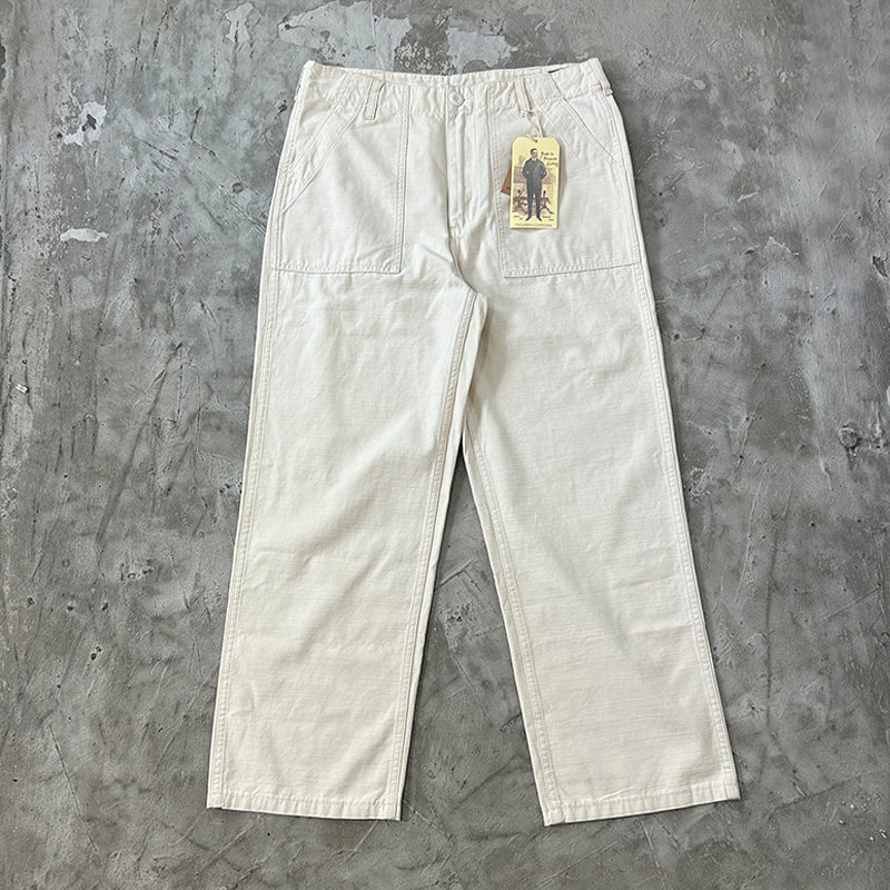 thumbnail for American retro OG-107 cargo trousers casual pure cotton loose straight wide-leg Ami click multi-pocket bread pants