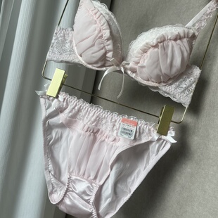 75C日单品牌爱美文胸内衣女士日单款 4杯型胸罩有钢圈浅粉双排扣