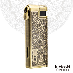 LUBINSKI和BIGBEN联名烟斗打火机充气锌合金属复古高档斜火点烟器